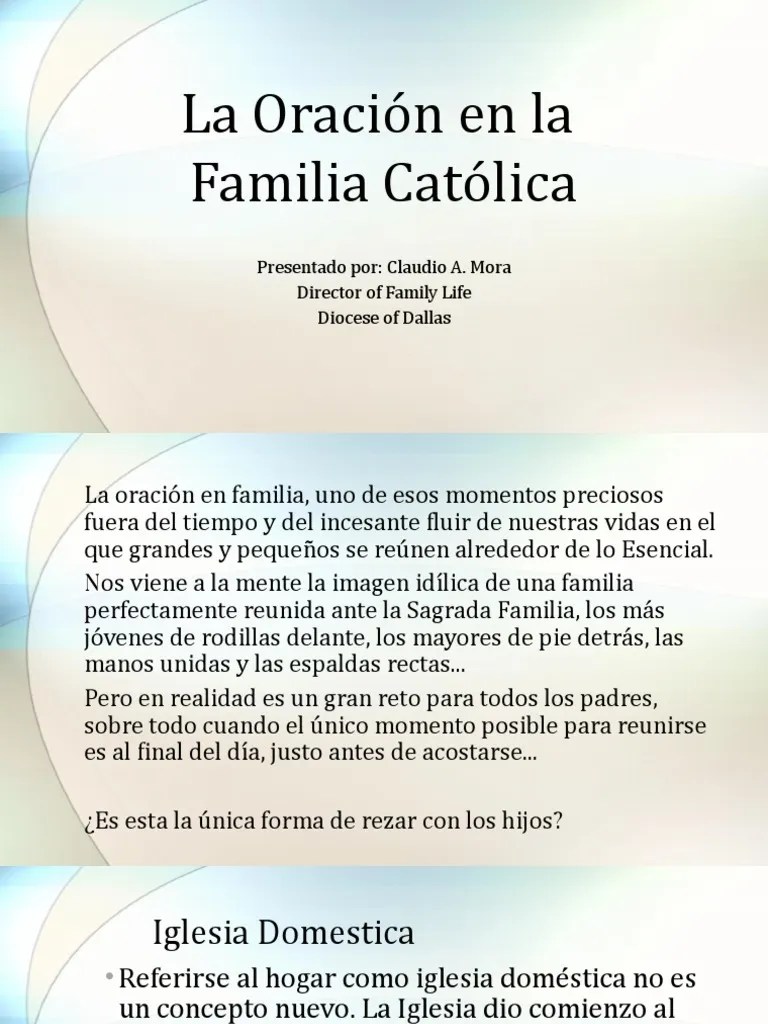 La Oracion En La Familia Catolica | PDF | Oración | Eucaristía