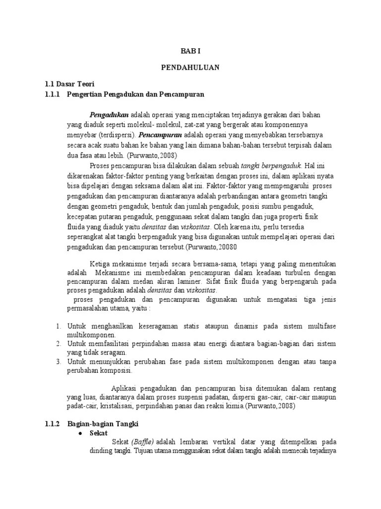 BAB I Waktu Pencampuran | PDF