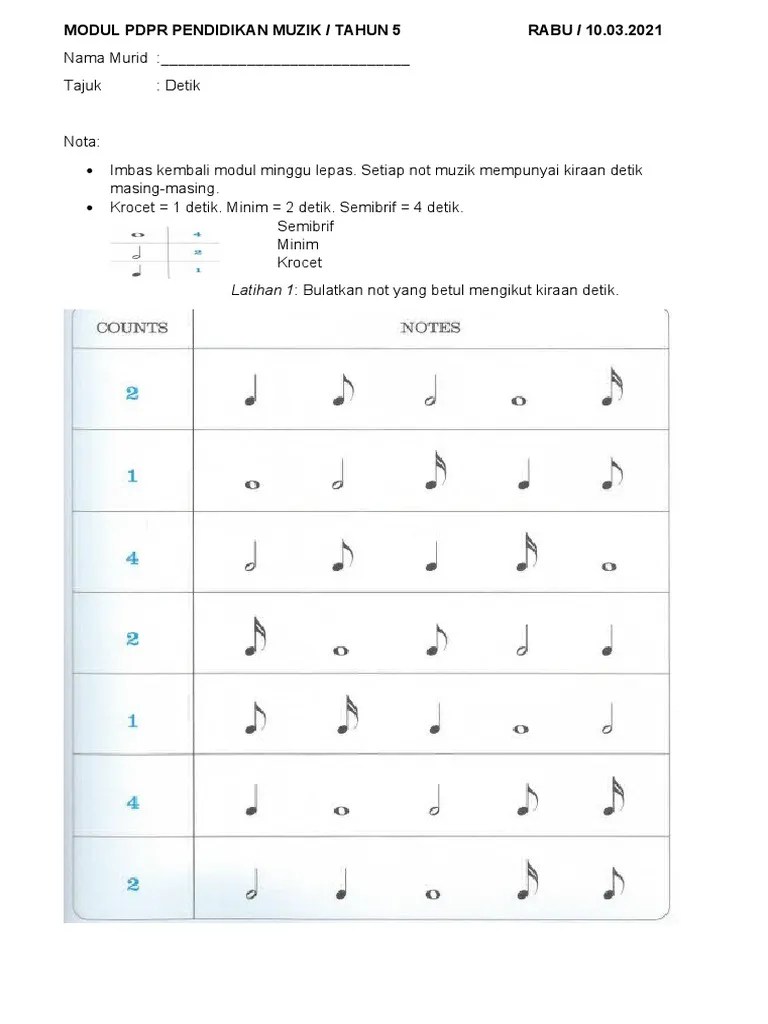 Pendidikan muzik tahun 4 nama dan simbol muzik youtube. Muzik T3 Minggu 8 Pdf