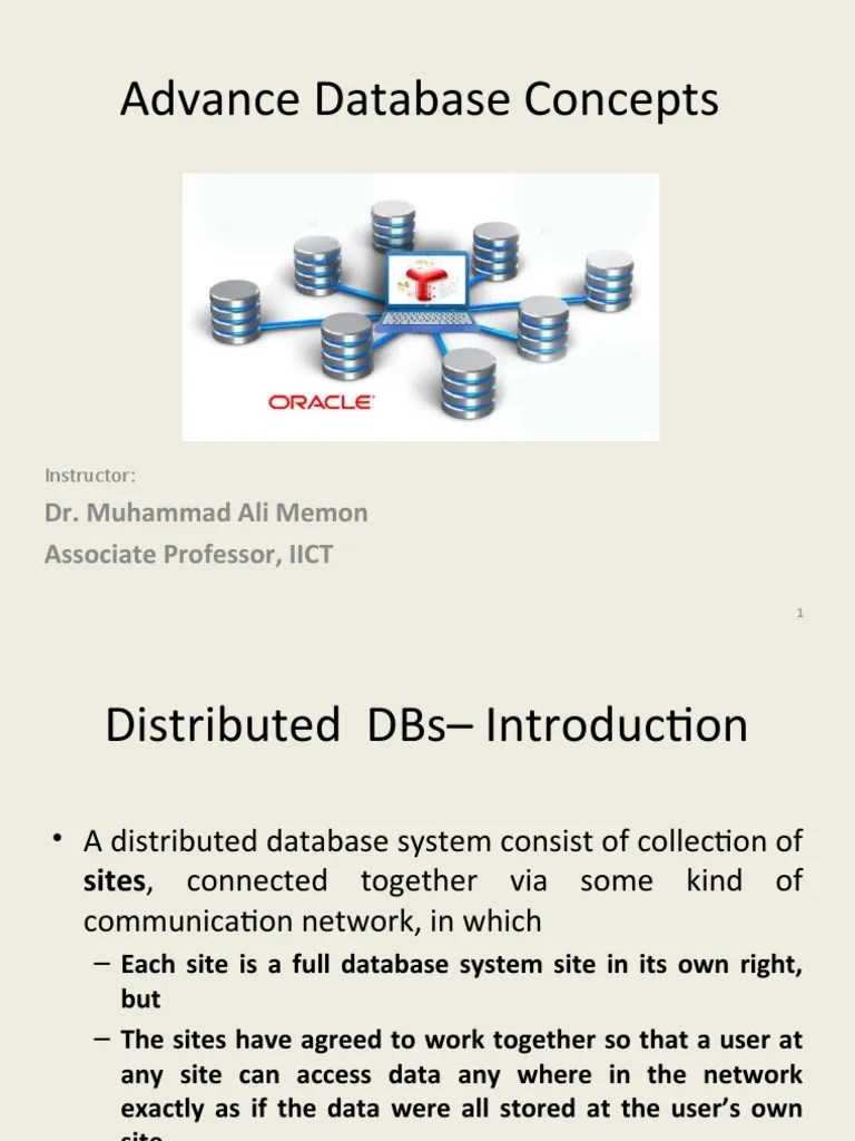 Lecture 1 Advance Database Systems Concepts | PDF | Databases ...