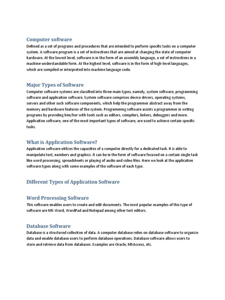 Application Software | PDF | Application Software | Software