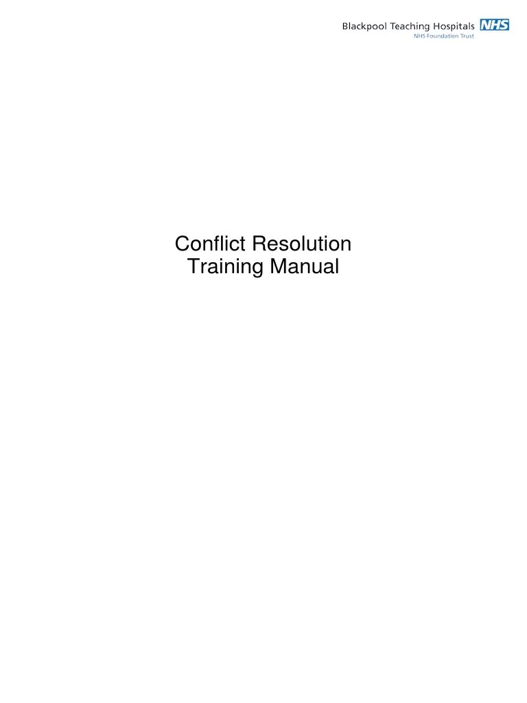 Conflict Resolution Training Manual | PDF | Body Language | Nonverbal Communication
