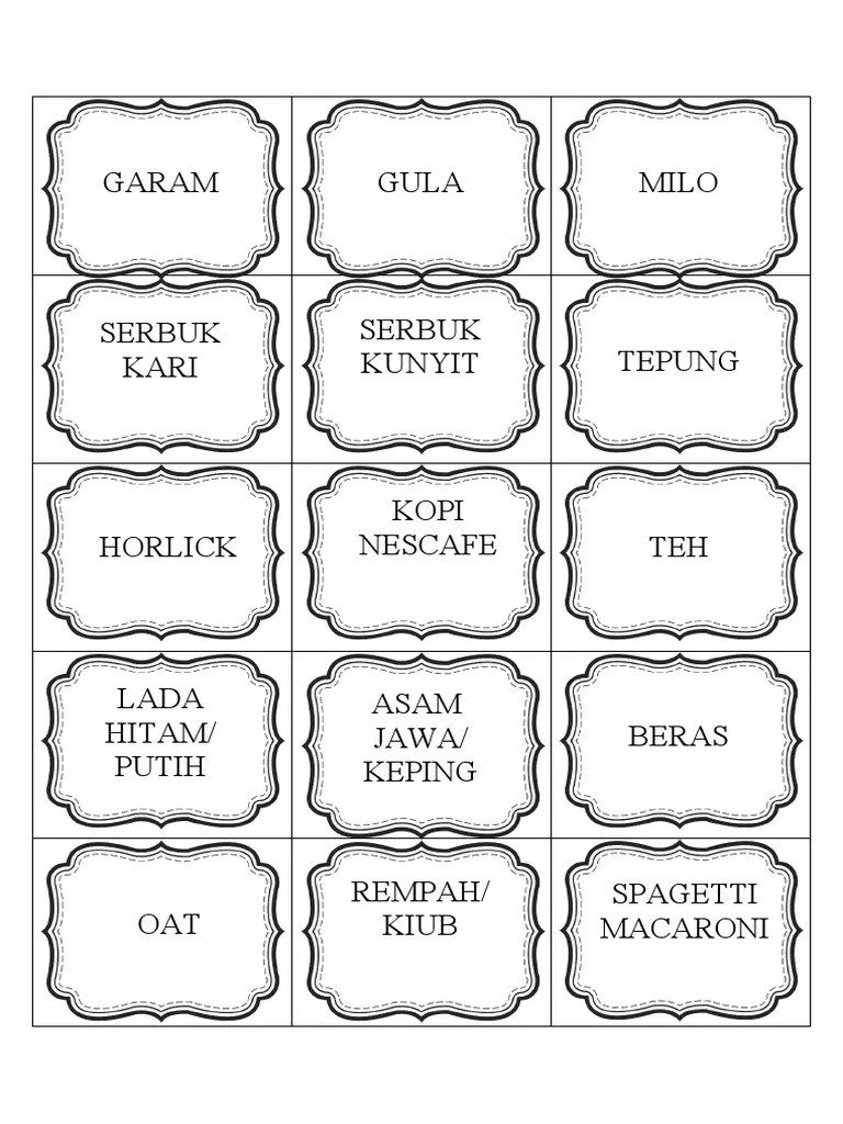 Free printable frozen anna and elsa invitation templates. Label Barang Dapur Pdf