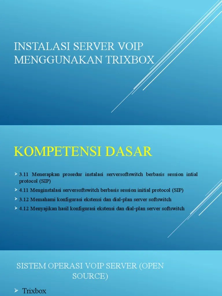Instalasi Server Voip Menggunakan Trixbox | PDF