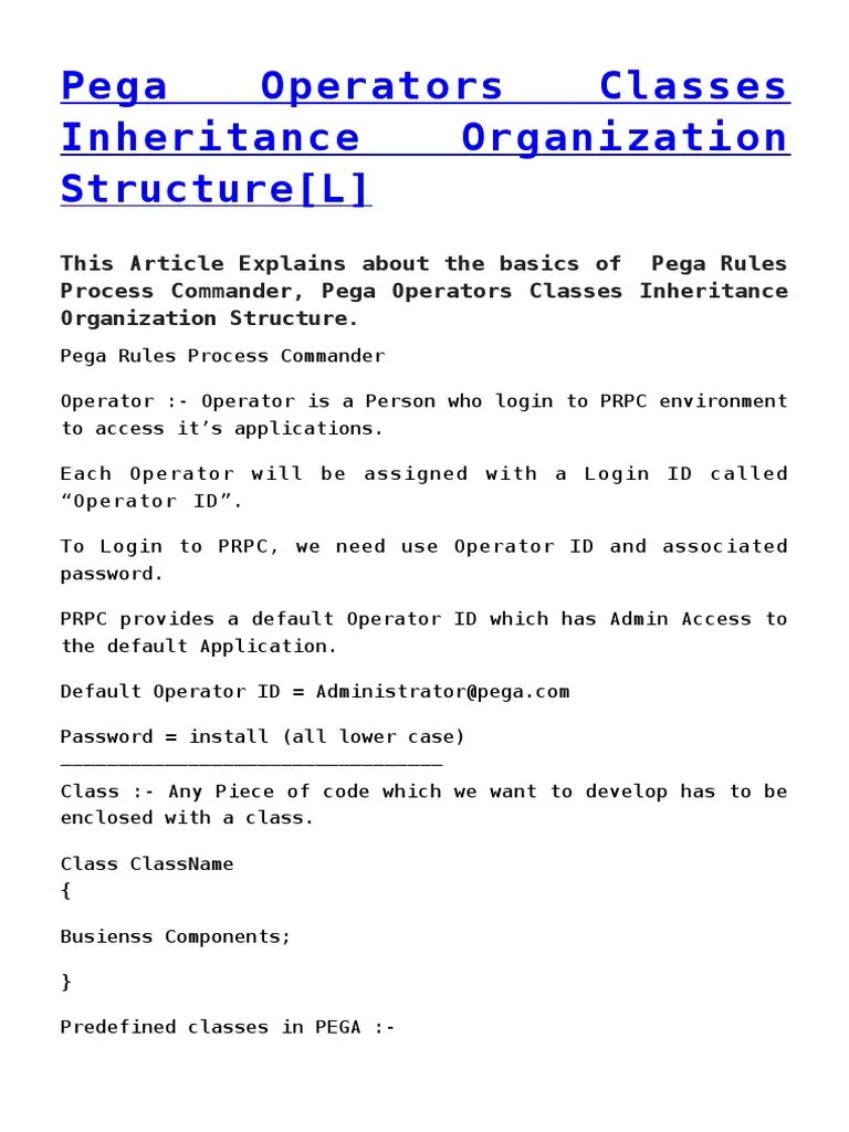 Pega Notes | PDF | Class (Computer Programming) | Inheritance (Object ...