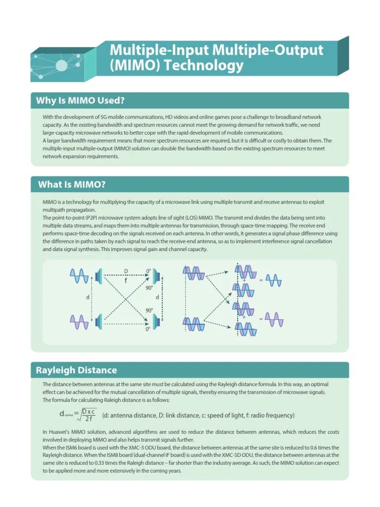 Multiple-Input Multiple-Output (MIMO) Technology | PDF | Mimo ...