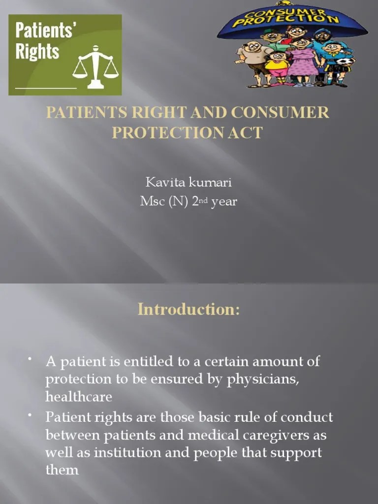 Patients Right And Consumer Protection Act | PDF | Patient | Caregiver