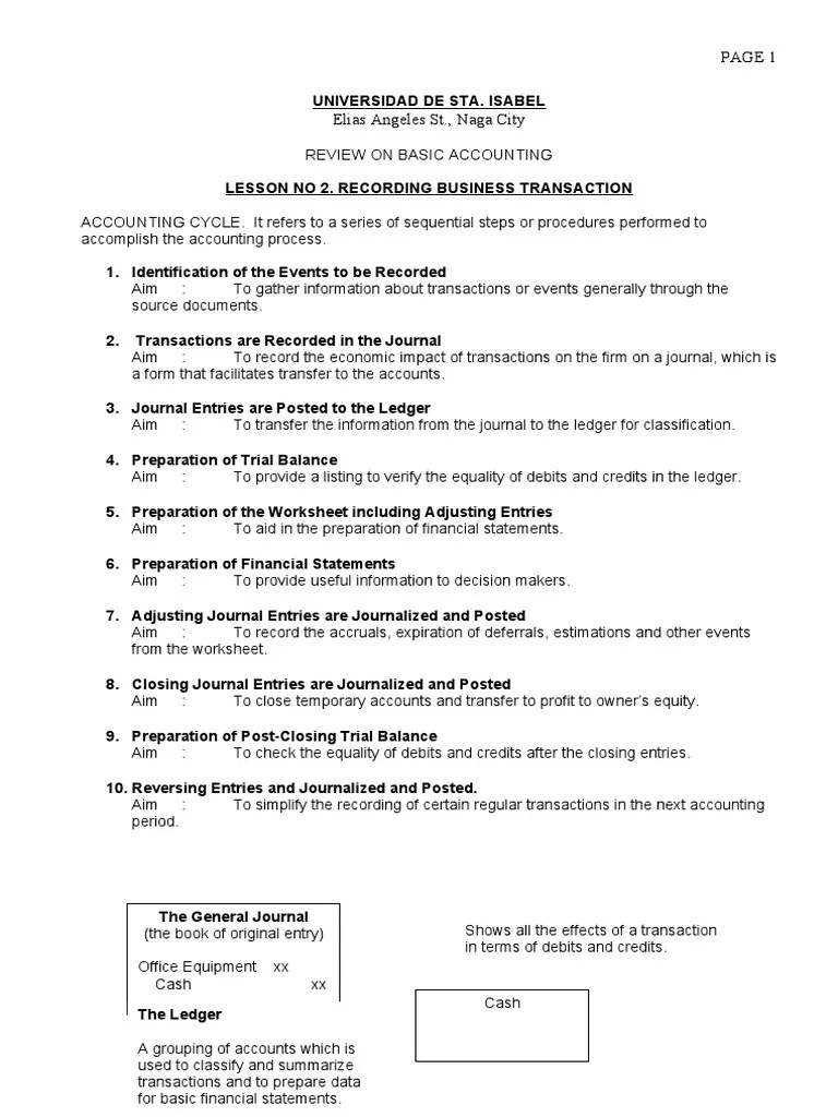 Recording Business Transactions | PDF | Debits And Credits | Corporations