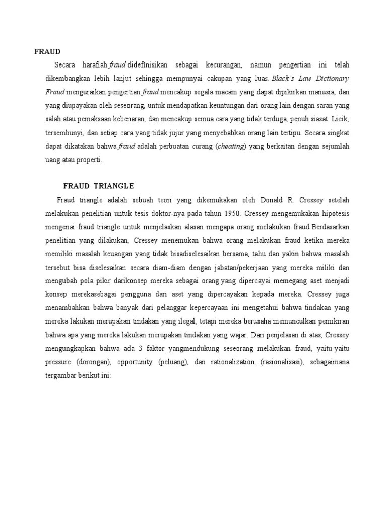 Perkembangan Teori Fraud | PDF