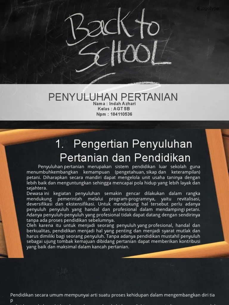 Indah Azhari 184110536 Agt 5B Penyuluhan Pertanian Tugas 1 | PDF