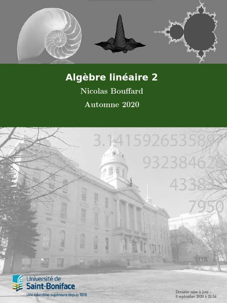 Algèbre Linéaire 2 | PDF | Base (algèbre Linéaire) | Espace Vectoriel