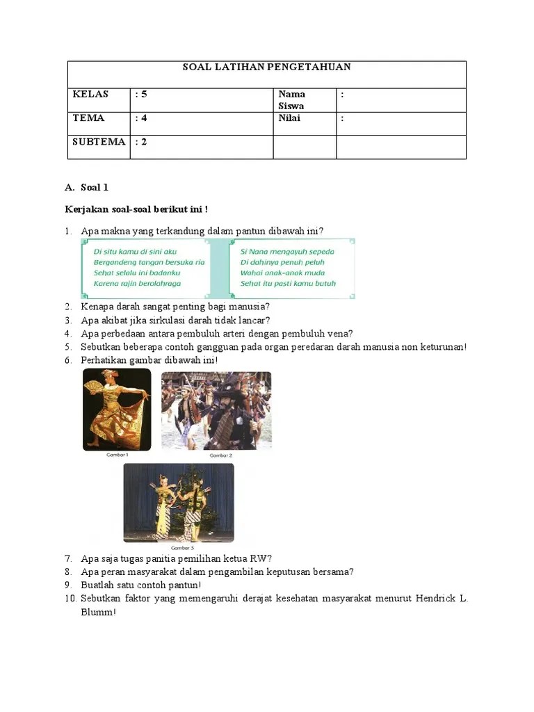 Keluarga jelaskan secara rinici kondisi sapri pantun. Subtema 2 Pdf