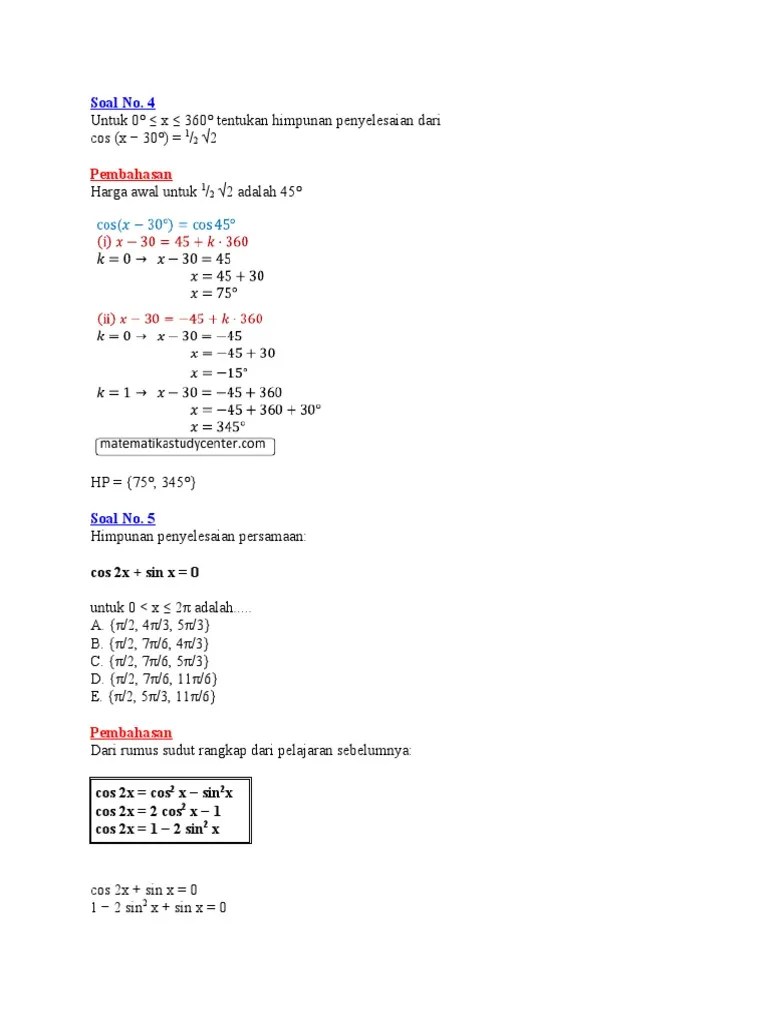 Soal dan pembahasan bilangan riil matematika smk. Soal Mtk Pdf
