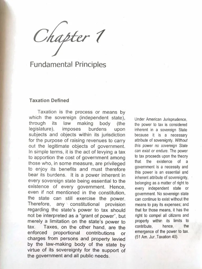 Income Taxation - Chapter 1 | PDF