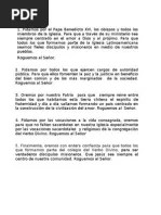 Hoy nuestro juego, nuestro dolor, nuestros estudios, canciones al señor. Moniciones De Ofrendas Pdf