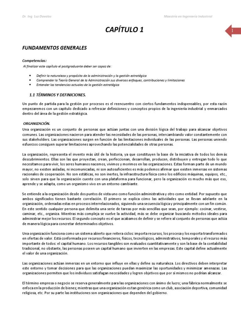 Capítulo 1 Fundamentos De La Gestión Estratégica | PDF | Moralidad | Empresas