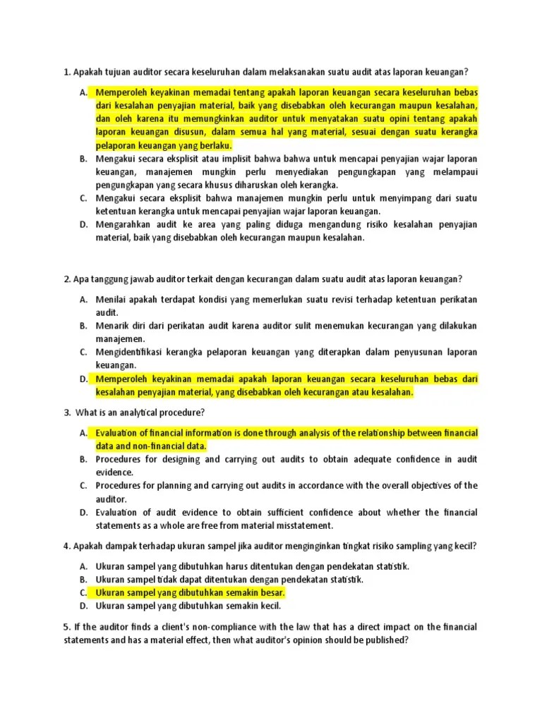 Contoh Soal Audit | PDF