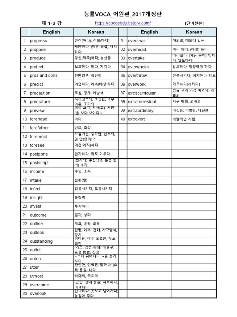 능률VOCA_어원편_2017개정판 ( 1-2 ) | PDF