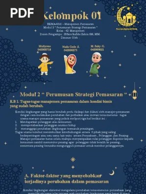 Kel.1 Manajemen Pemasaran (4D Manajemen) | PDF