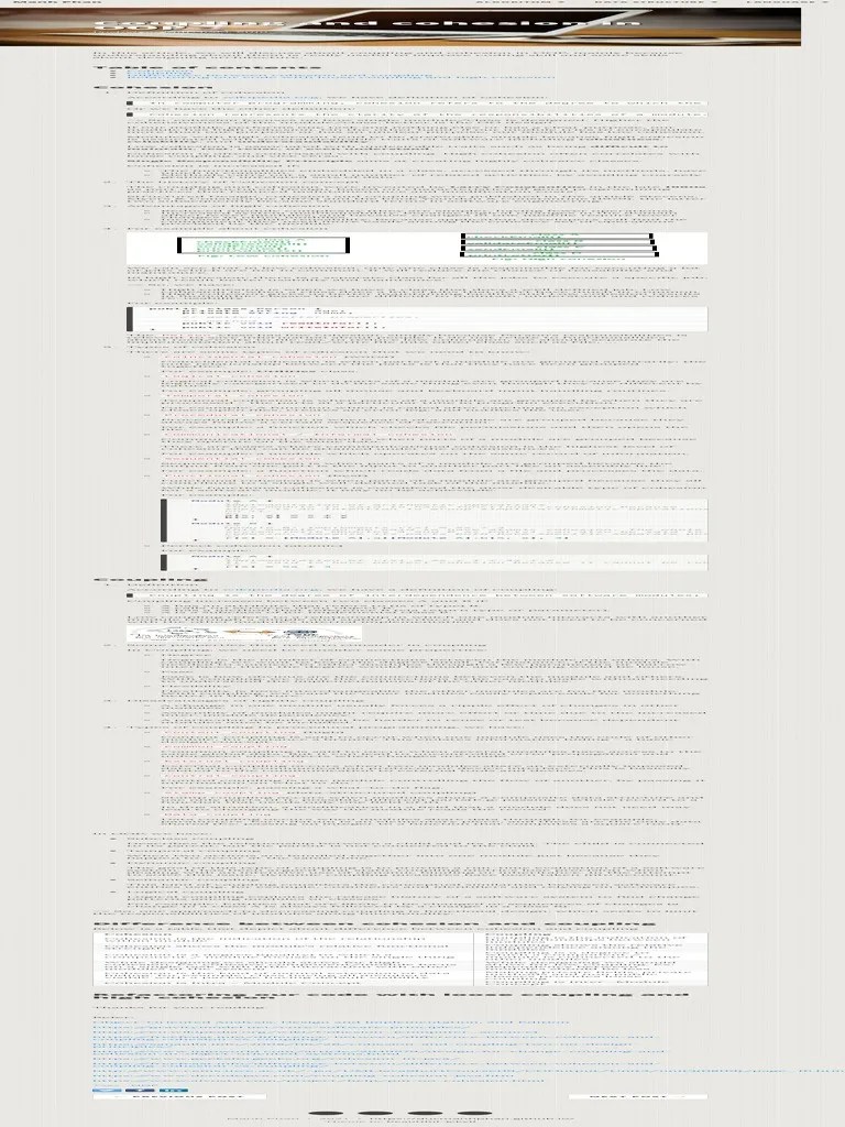 Coupling And Cohesion In OOP | PDF | Modular Programming | Object ...