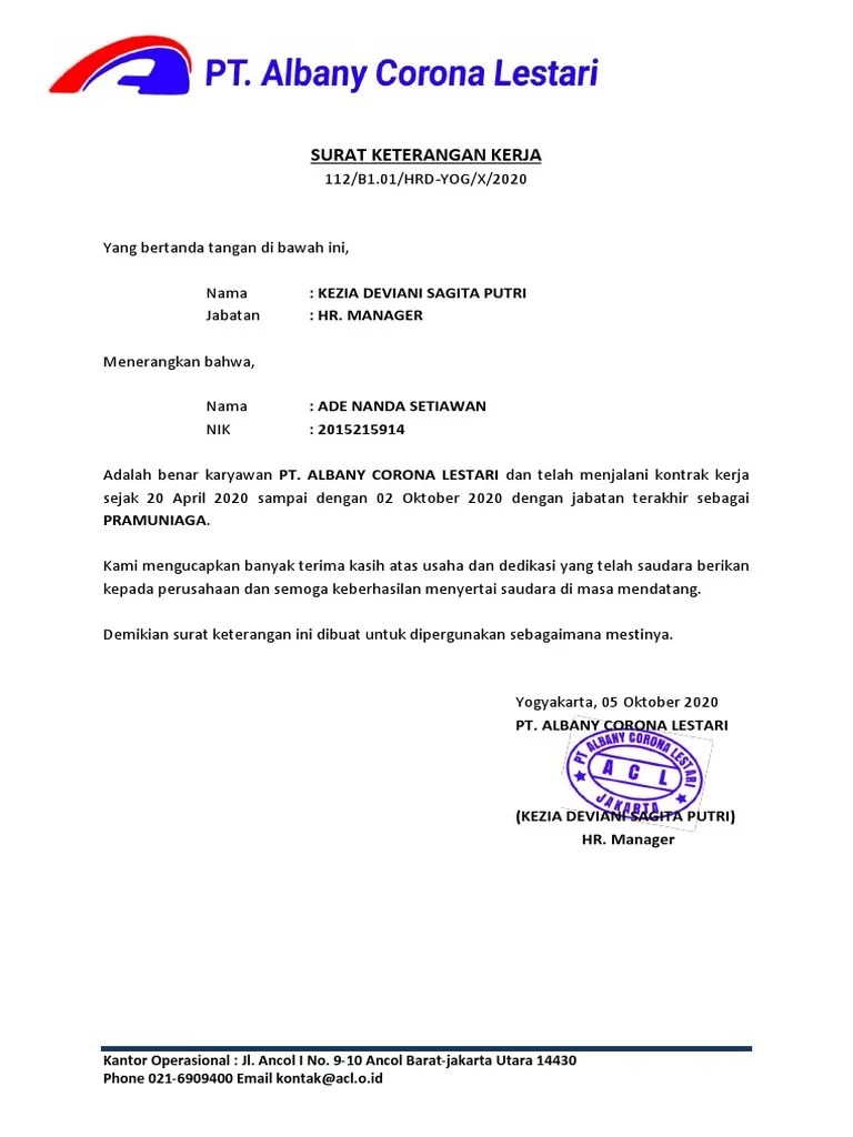 Contoh Paklaring Alfamart Cara Golden 