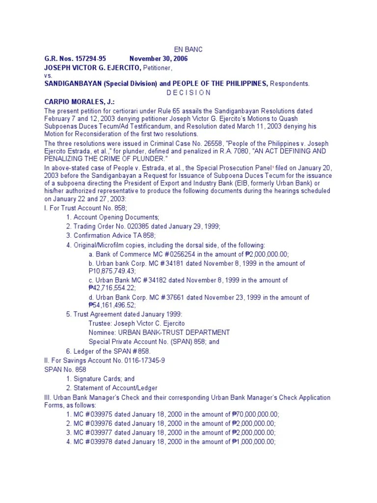 Analysis Of A Petition Challenging The Issuance Of Subpoenas For Bank ...