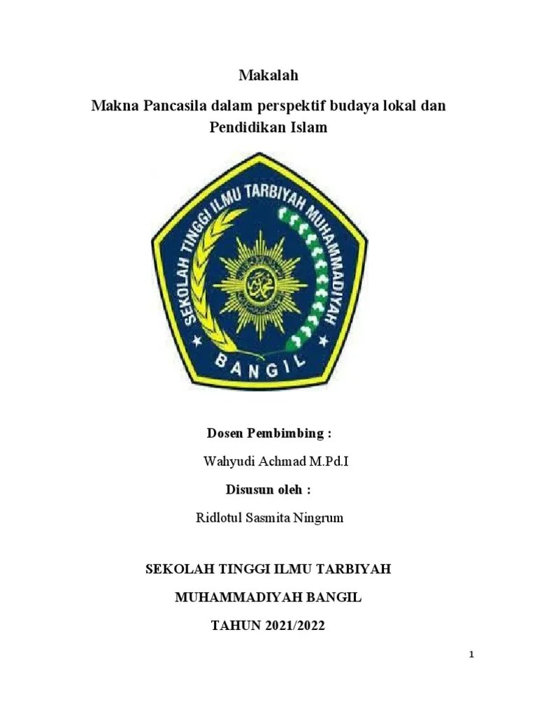Makalah Makna Pancasila Dalam Perspektif Budaya Lokal | PDF
