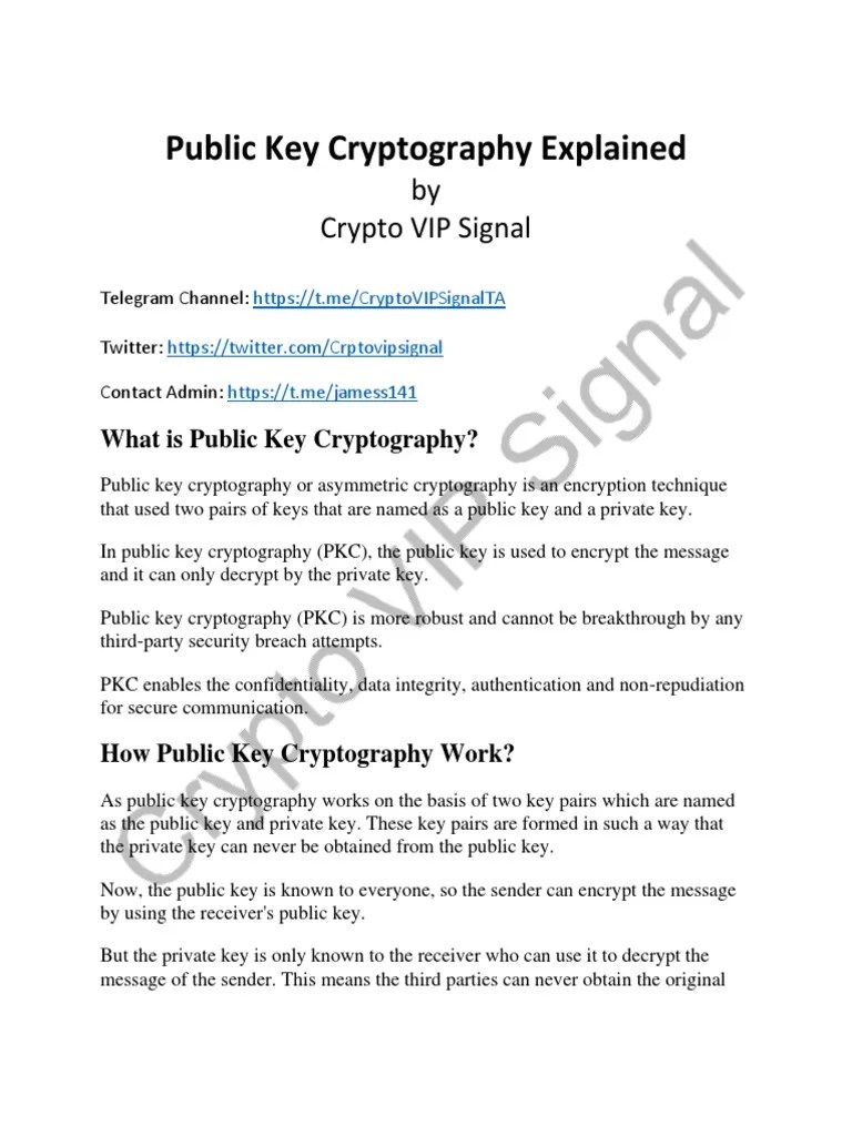 Public Key Cryptography Guide | PDF