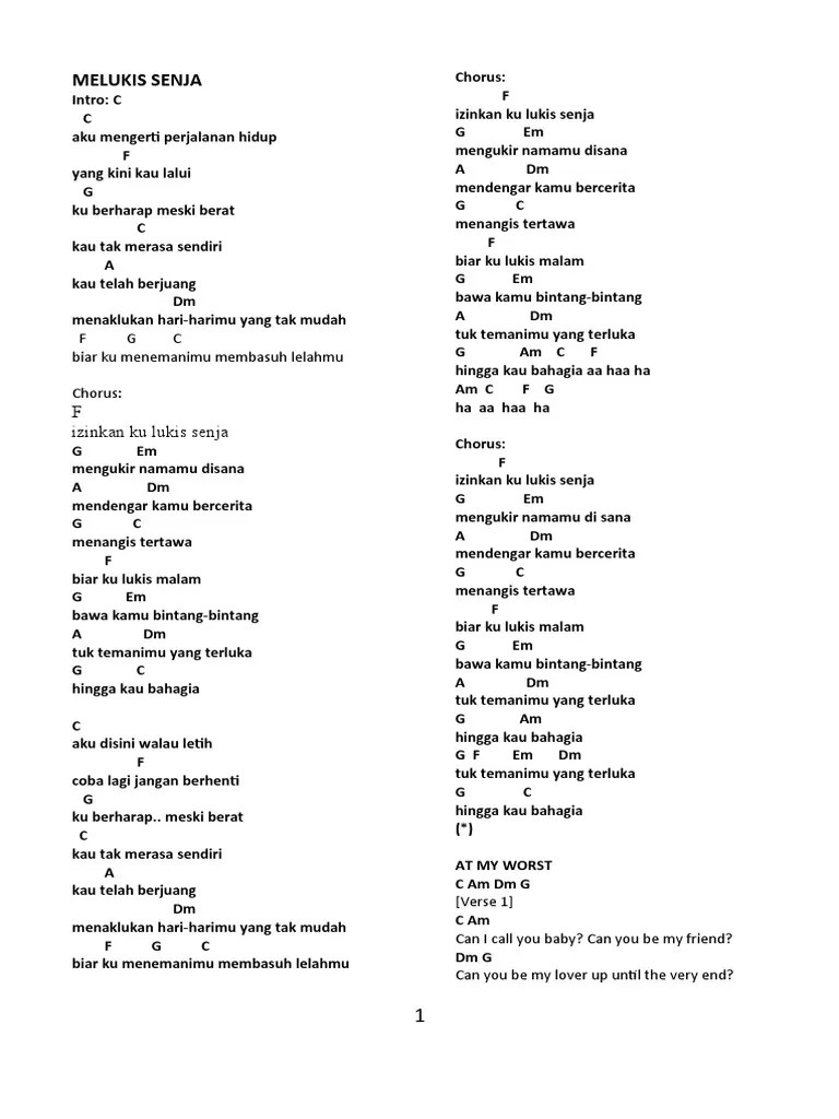 Melukis Senja: F Izinkan Ku Lukis Senja | PDF | Song Structure | Musical Forms