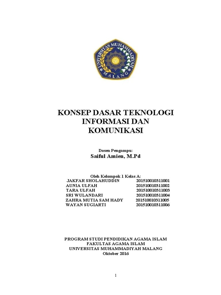 Konsep Dasar Teknologi Informasi Dan Komunikasi | PDF