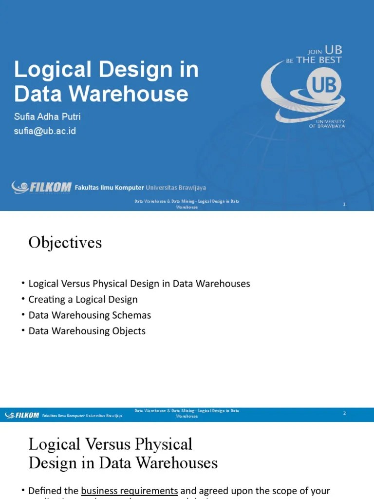 04 - Logical Design In Data Warehouse | PDF | Data Warehouse ...
