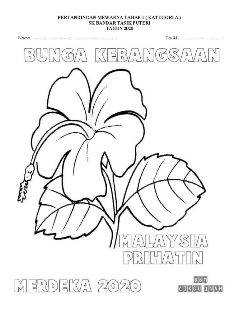Lukisan Bunga Raya Malaysia / Gambar Bunga Raya Lukisan Englshmami