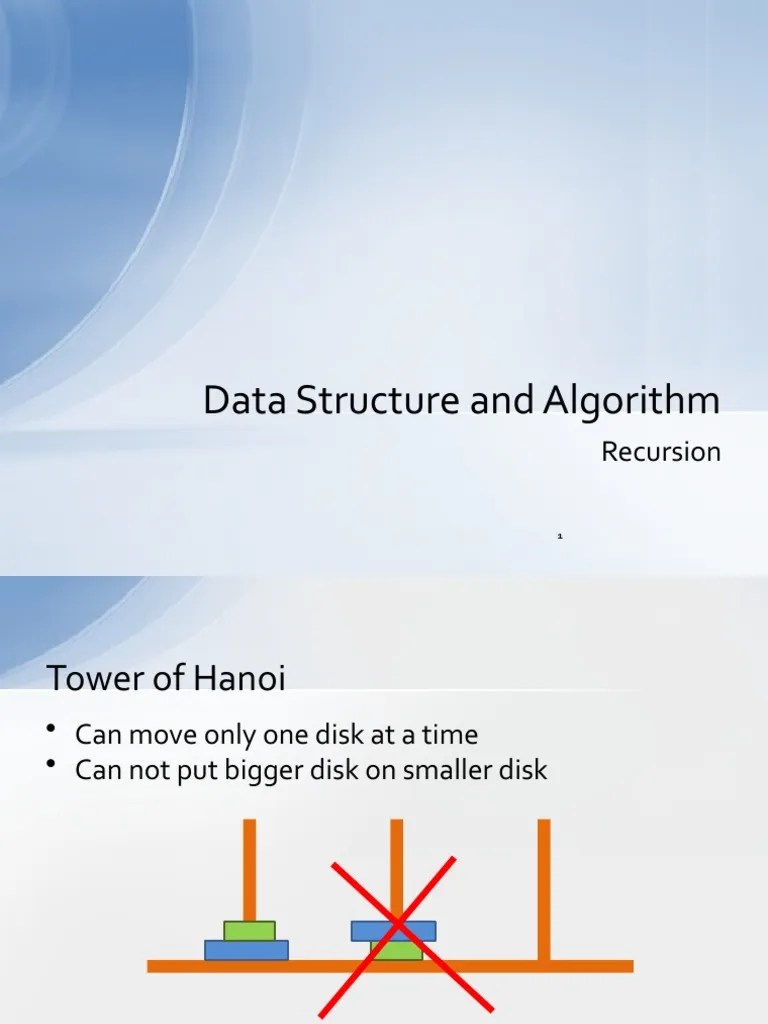Data Structure And Algorithm: Recursion | PDF | Algorithms And Data ...