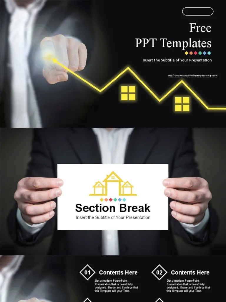 Real Estate Rise PowerPoint Templates | PDF | Infographics | Microsoft Power Point
