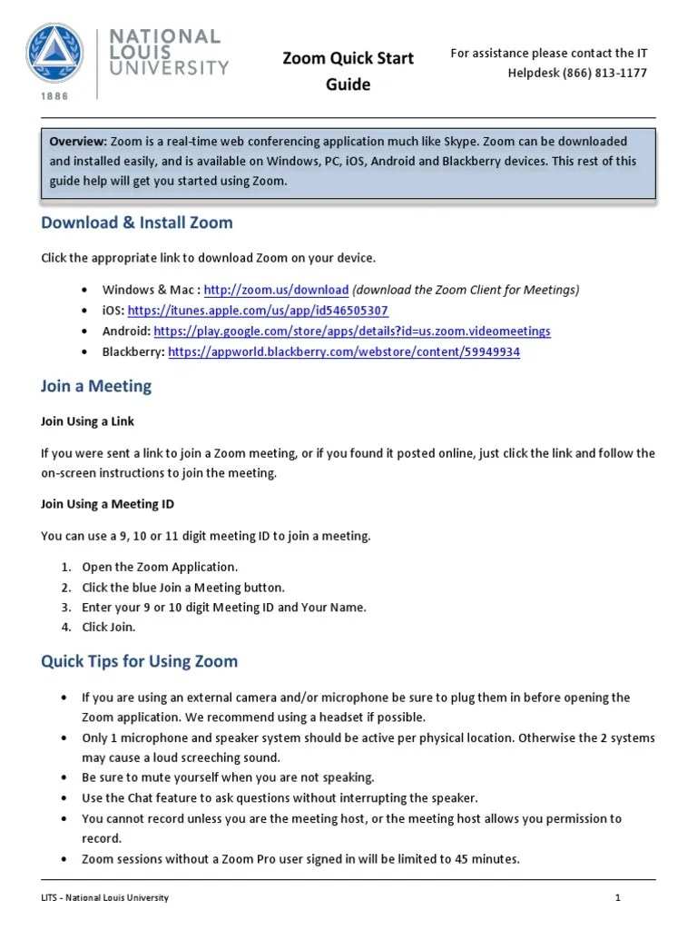 Install Zoom: Zoom Quick Start Guide | PDF | Ios | Android (Operating ...