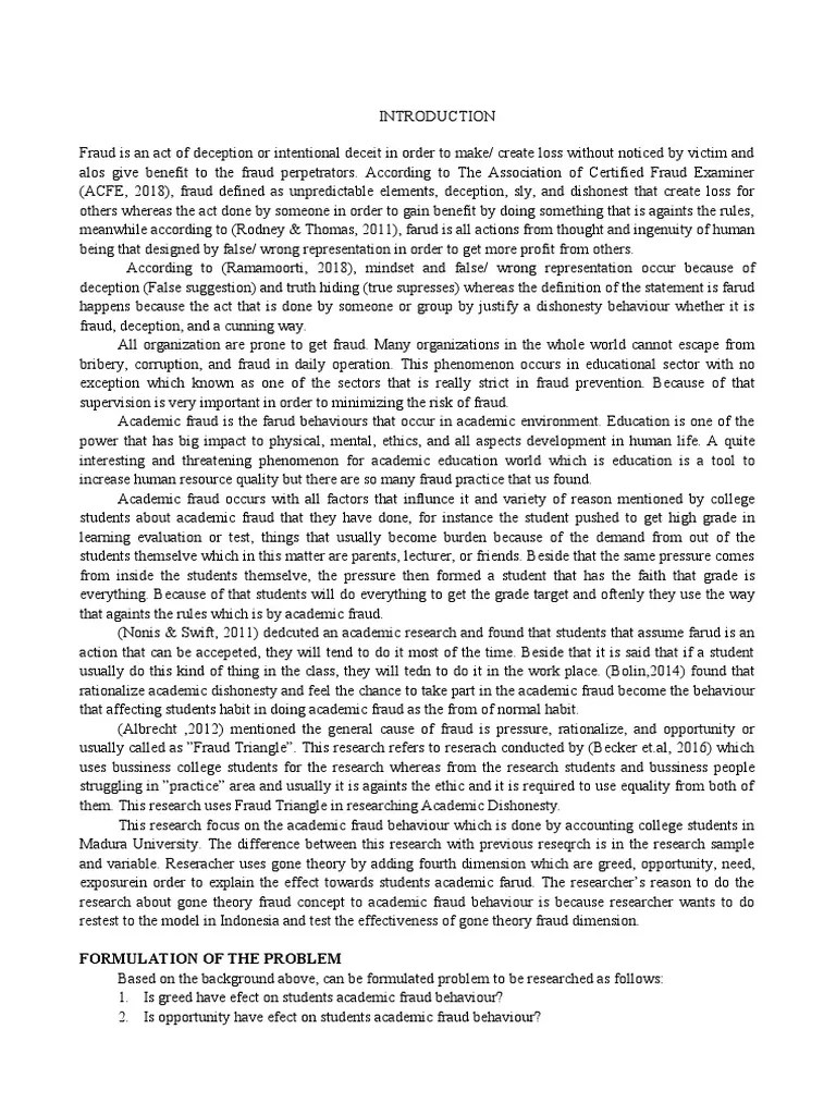 Students Academic Fraud Behaviour A Gone Fraud Theory Explanation Of ...