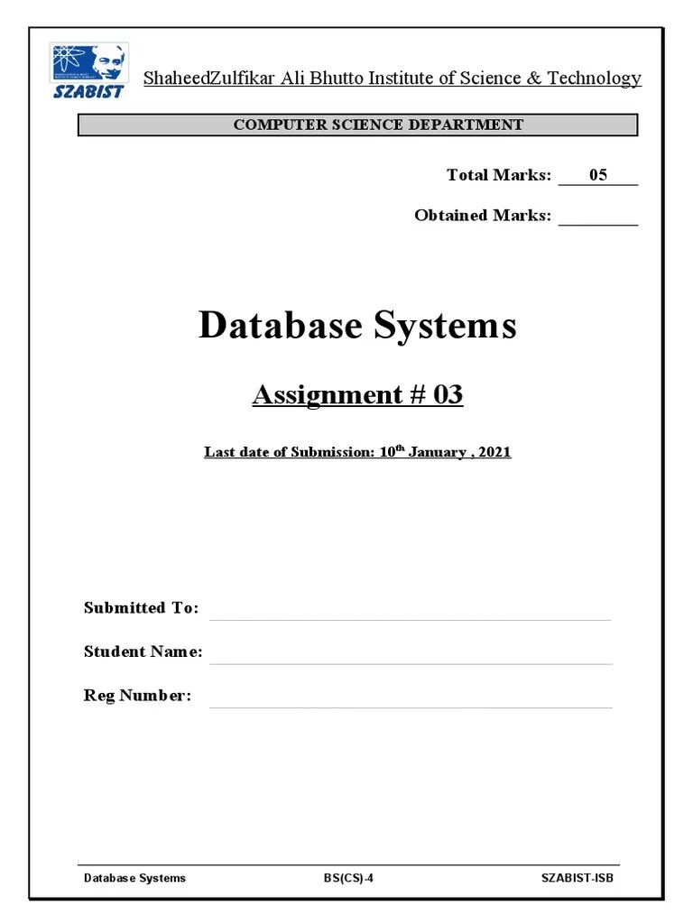 Database Assignment | PDF | Information Management | Databases