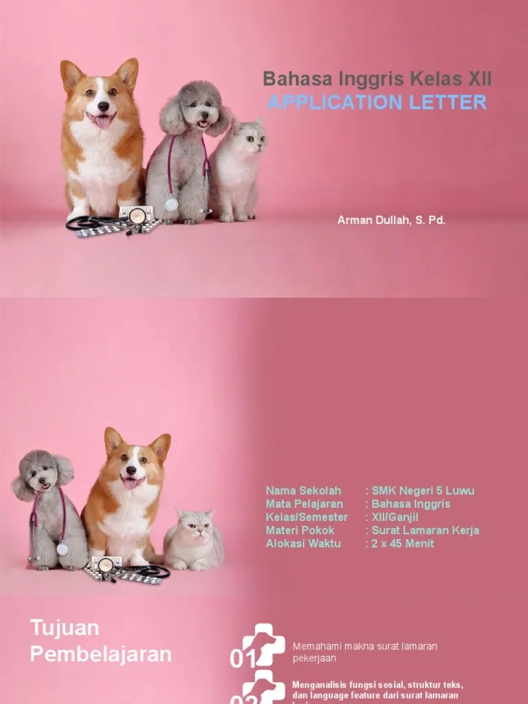 Bahasa Inggris Kelas XII: Application Letter | PDF | Grammar ...