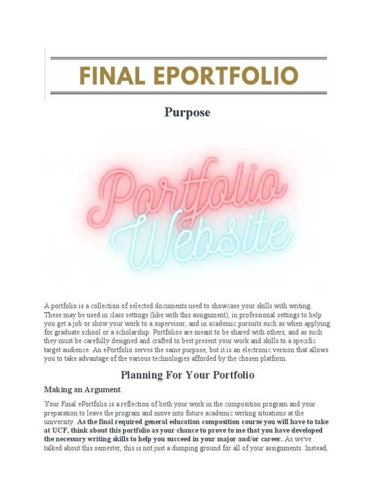 Final Portfolio Assignment | Download Free PDF | Human Nature ...