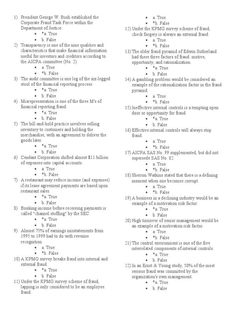 Fraud Chapter 3 | PDF | Fraud | Internal Control