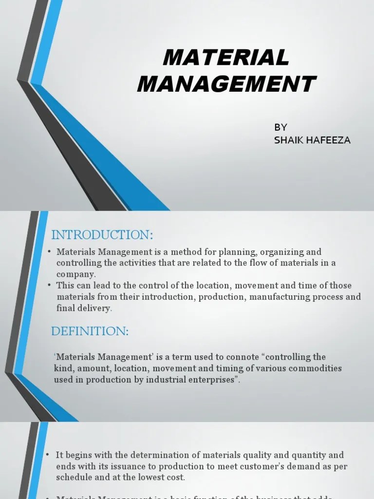 Material Management Functions, Need, Use | PDF | Product (Business) | Business Process