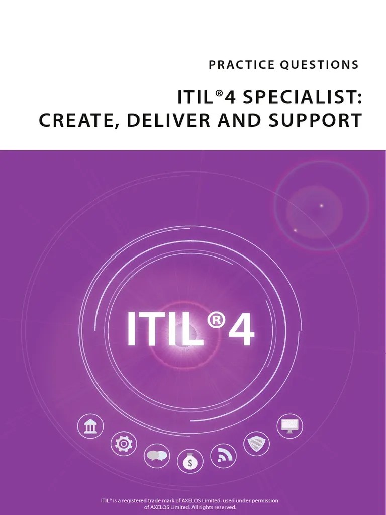 Itil 4 Cds Sample Proactice Questions | Download Free PDF | It Service Management | Copyright