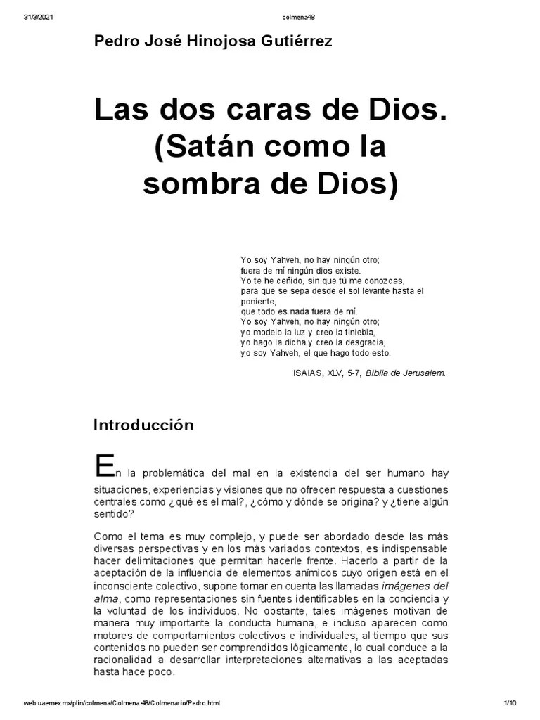 Las Dos Caras De Dios | PDF | Satán | Mal