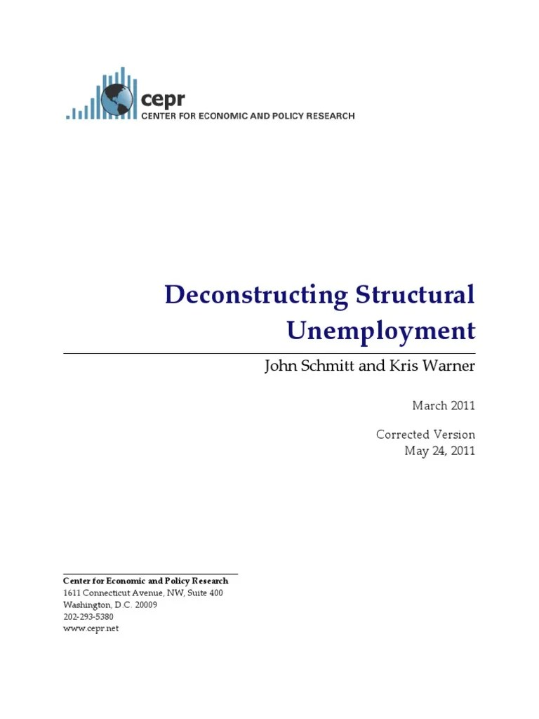 Deconstructing Structural Unemployment | PDF | Business Cycle ...