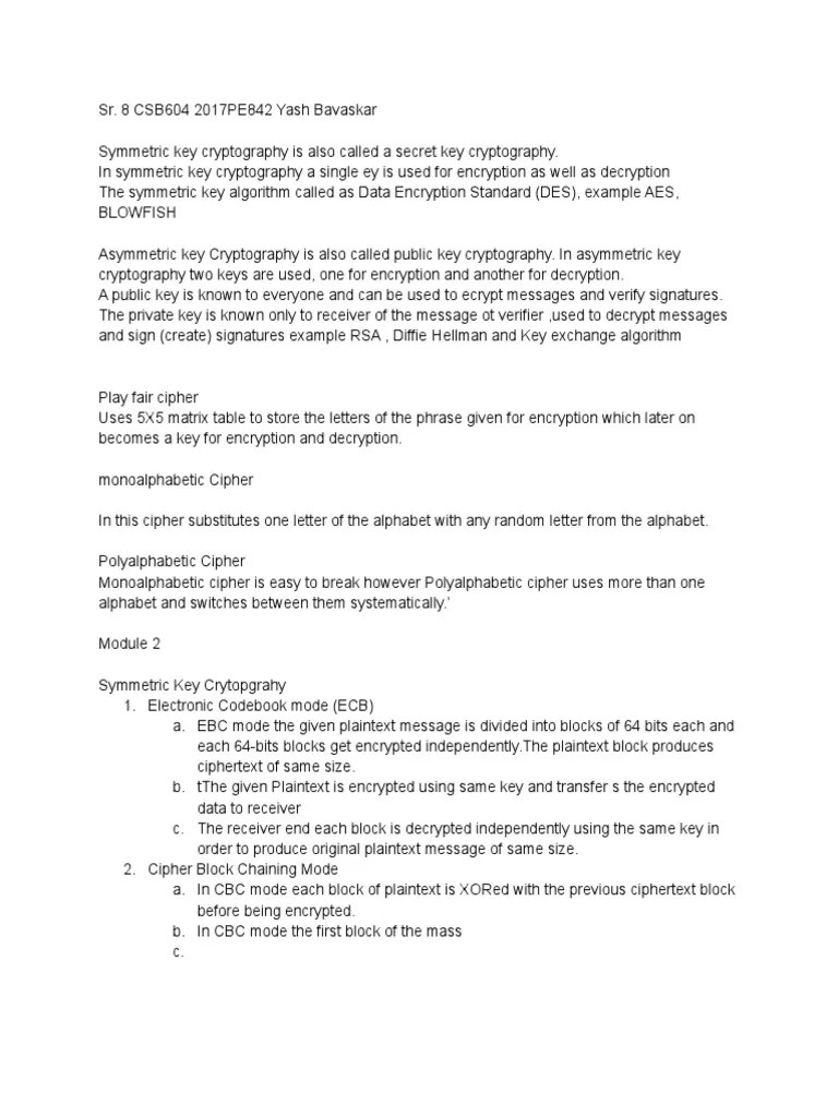 CSS Notes | Download Free PDF | Cryptography | Key (Cryptography)