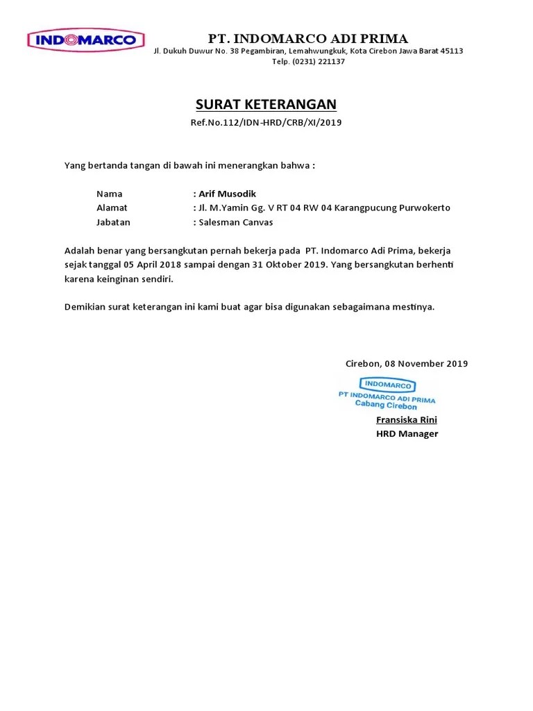Contoh Paklaring Indofood Paklaring Tag 1 Of 1 Erika Hattp1956