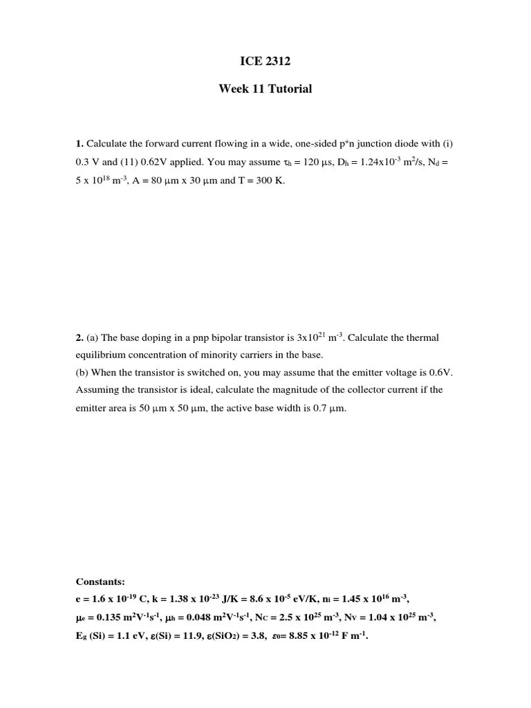 Week 11 Tutorial | PDF