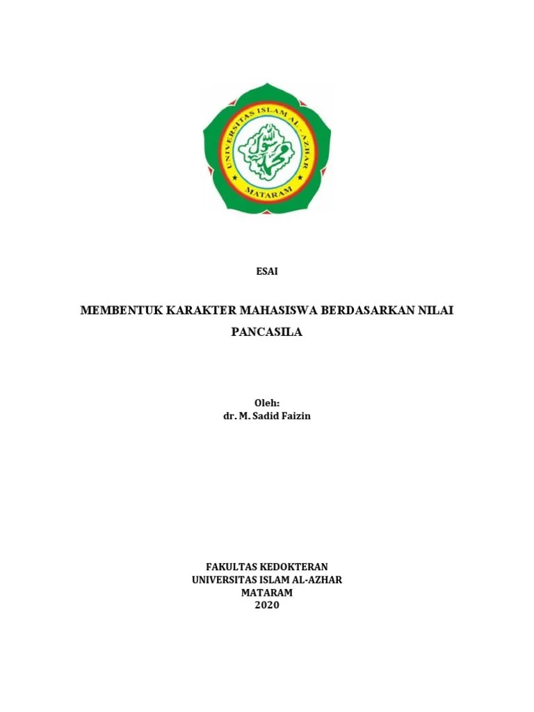 Kuliah Membentuk Karakter Mahasiswa Berdasarkan Nilai Pancasila | PDF