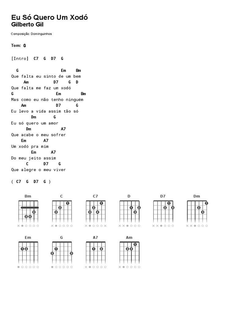 Cifra Club - Gilberto Gil - Eu Só Quero Um Xodó | PDF