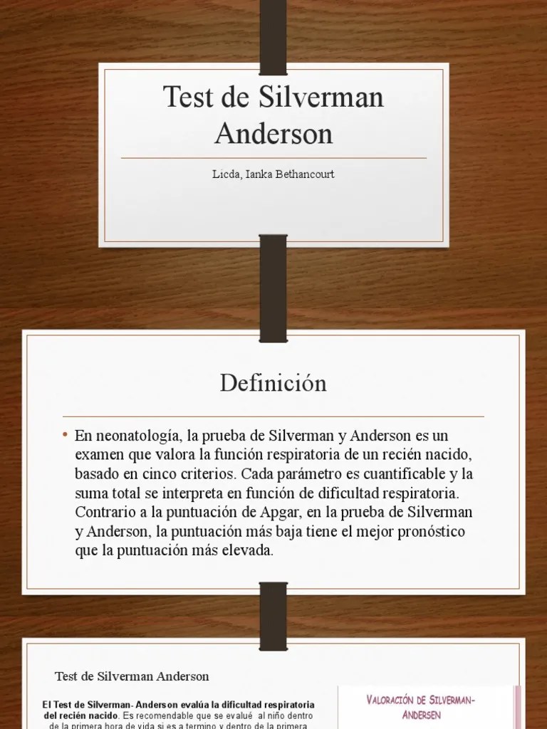 Test De Silverman Anderson | PDF